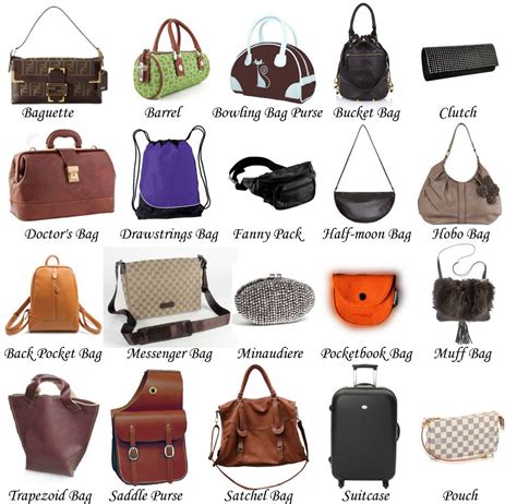 different types of bag names.